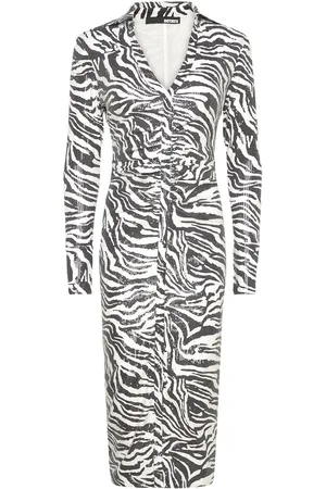 ROTATE Sequins Midi Shirt Dress Black