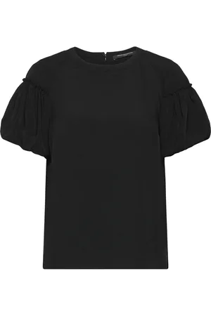 French Connection Crepe Light Puff Sleeve Top