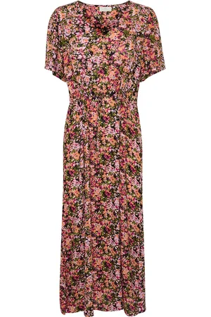 Kaffe Kaamber Long Dress Coral