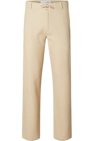 SELECTED Slh196-Straight-Brody Linen Pant Ex Beige