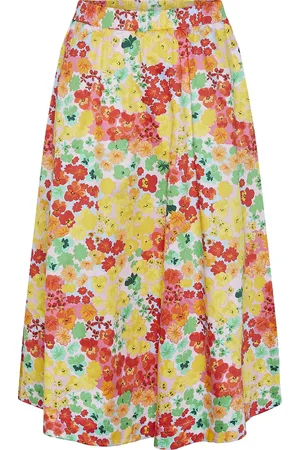 Y.A.S Bloompatch Hw Skirt - Show Orange