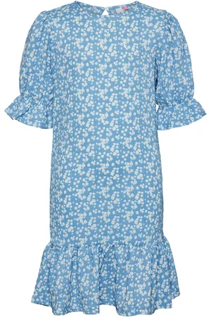 VERO MODA Vmhaya 3/4 Short Dress Jrs Girl Blue