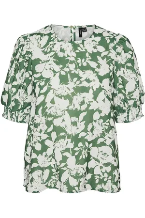VERO MODA Vmfrej 2/4 Kerry Top Wvn Exp Green
