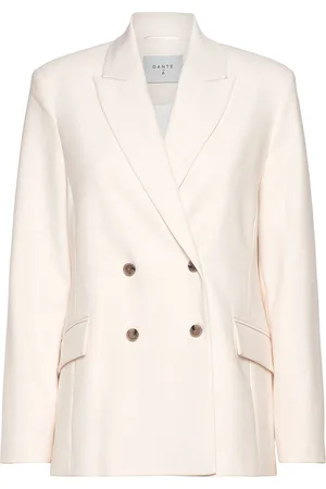Dante 6 D6Lirio Double Breasted Blazer Cream