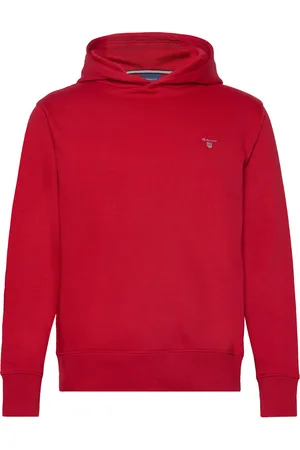GANT Reg Emb Original Shield Hood Red