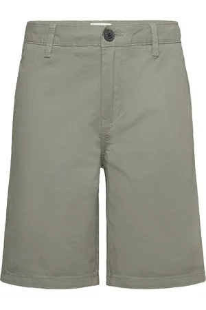MANGO Slim-Fit Chino Cotton Bermuda Shorts Green