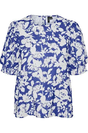 VERO MODA Vmfrej 2/4 Kerry Top Wvn Exp Blue