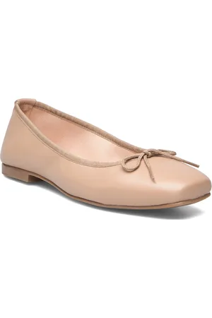 Bianco Biaemily Karré Ballerina Smooth Leather Beige