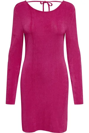 ONLY Onlassy L/S Body Open Back Dress Cs Jrs Pink