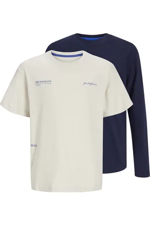 JACK & JONES Jjgreat B2S Tee Ss Ls 2Pk Mp Jnr Patterned Jack & J S