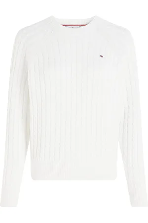 Tommy Hilfiger Co Cable C-Nk Sweater White