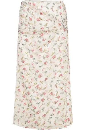French Connection Floriana Hallie Crinkle Skirt White