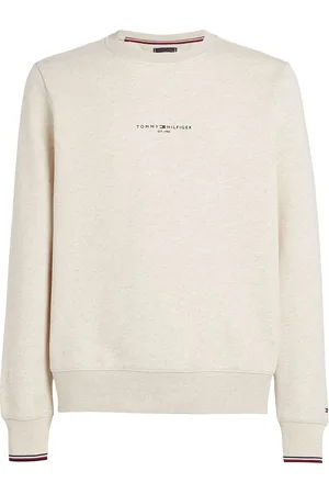 Tommy Hilfiger Tommy Logo Tipped Crewneck Beige