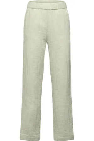 Lindex Trousers Double Weave Green