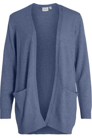 VILA Viril Open L/S Knit Cardigan Blue