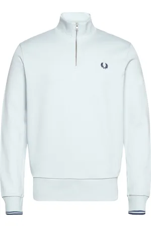 Fred Perry Half Zip Sweatshirt Blue
