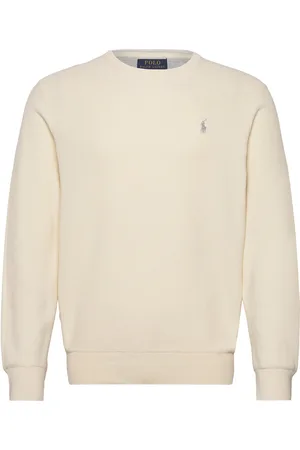 Ralph Lauren Textured Cotton Crewneck Sweater Cream