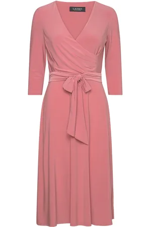 Ralph Lauren Surplice Jersey Dress Pink