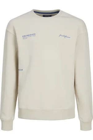 JACK & JONES Jjgreat B2S Sweat Crew Loose Ln Jnr Cream Jack & J S