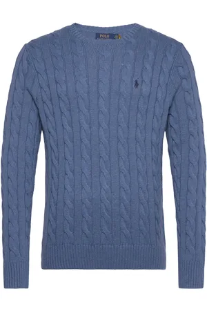 Ralph Lauren Cable-Knit Cotton Sweater Blue