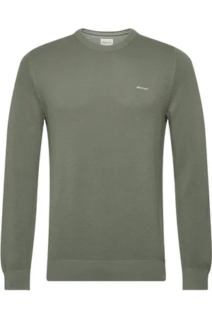 GANT Cotton Pique C-Neck Green