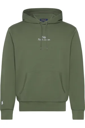 Ralph Lauren Logo Double-Knit Hoodie Green