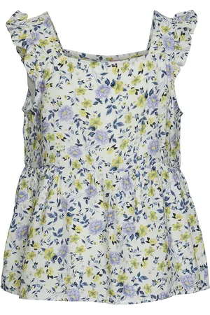 VERO MODA Vmiris Lea Ss Top Wvn Girl Patterned