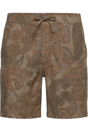 Morris Fenix Linen Shorts Khaki