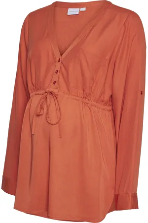 Mama;licious Mlalicia Lia L/S Wo Top 2F A. Orange