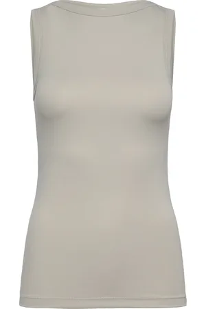 Calvin Klein Stretch Jersey Slim Tank Top Beige