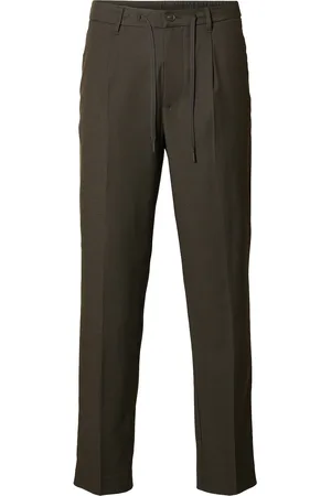 SELECTED Slh190-Reg Tapered Leroy Pleat Pant Noos Brown
