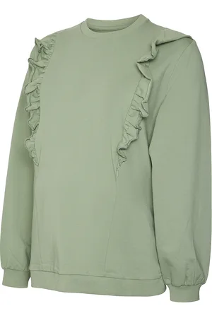 Mama;licious Mlsine Mary Ls Sweat Top 2F. Green