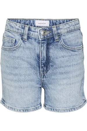 VERO MODA Vmtess Short Dnm Shorts Mix Girl Blue