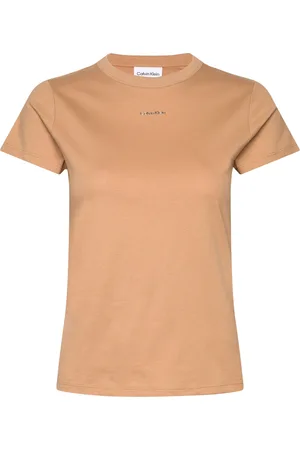 Calvin Klein Nano Logo Slim T-Shirt Beige