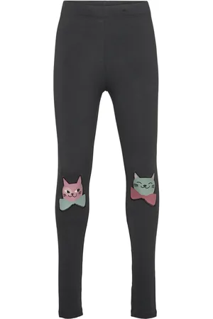 Lindex Leggings Kneepatch Cat Black