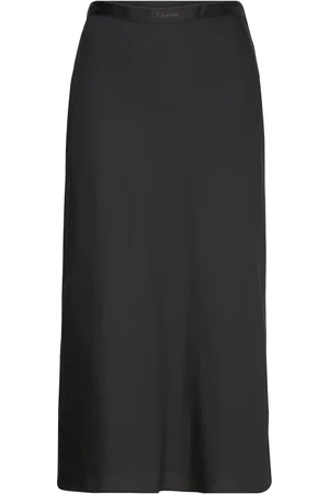 Calvin Klein Recycled Cdc Bias Cut Midi Skirt Black