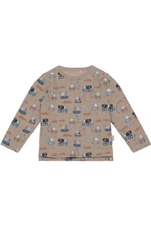 Minymo T-Shirt Ls Aop Brown