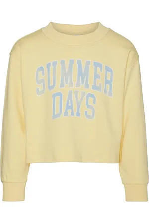 VERO MODA Vmbrenda Ls Slit Sweat Jrs Girl Yellow