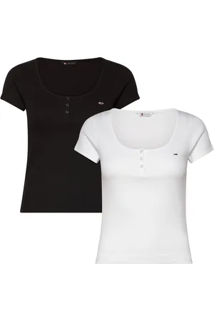 Tommy Hilfiger Tjw 2Pack Henley Ss Rib Tee Patterned