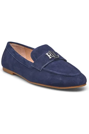 Ralph Lauren Averi Iii Suede Loafer Navy