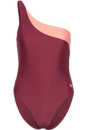 Speedo Womens Asymetric 1 Piece Burgundy