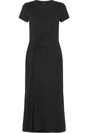 Ralph Lauren Jersey Twist-Front Midi Dress