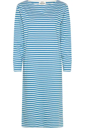 Mads Norgaard Soft Single Stripe Silas Dress Blue