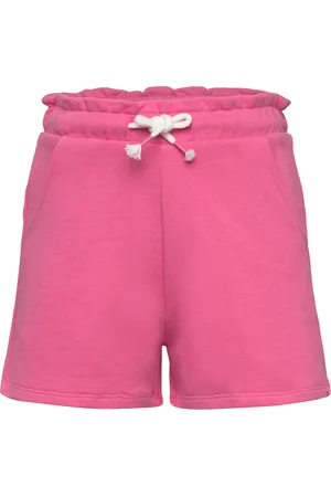 MANGO Cotton Drawstring Waist Shorts Pink