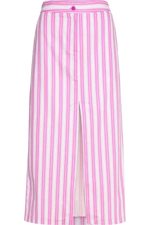 MANGO Slit Striped Skirt