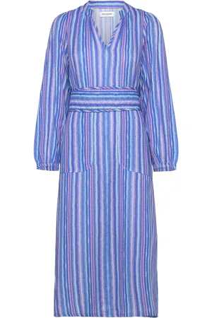 Lollys Laundry Parisll Midi Dress Ls Blue