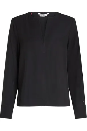 Tommy Hilfiger Viscose Regular V-Neck Ls Blouse
