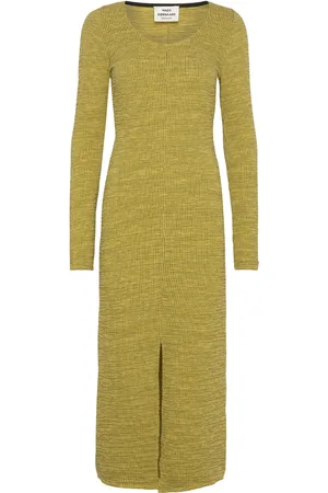 Mads Norgaard Mel Crepe Bibli Dress Yellow