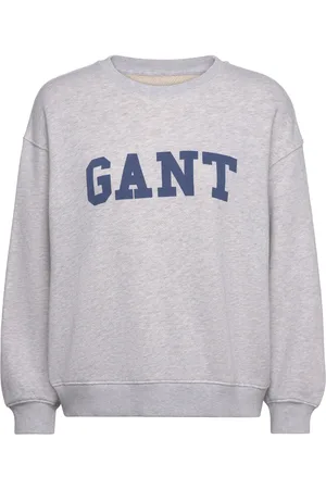 GANT Graphic C-Neck Sweat Grey