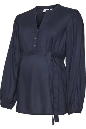 Mama;licious Mlmercy Lia L/S Wo Top 2F Noos Navy
